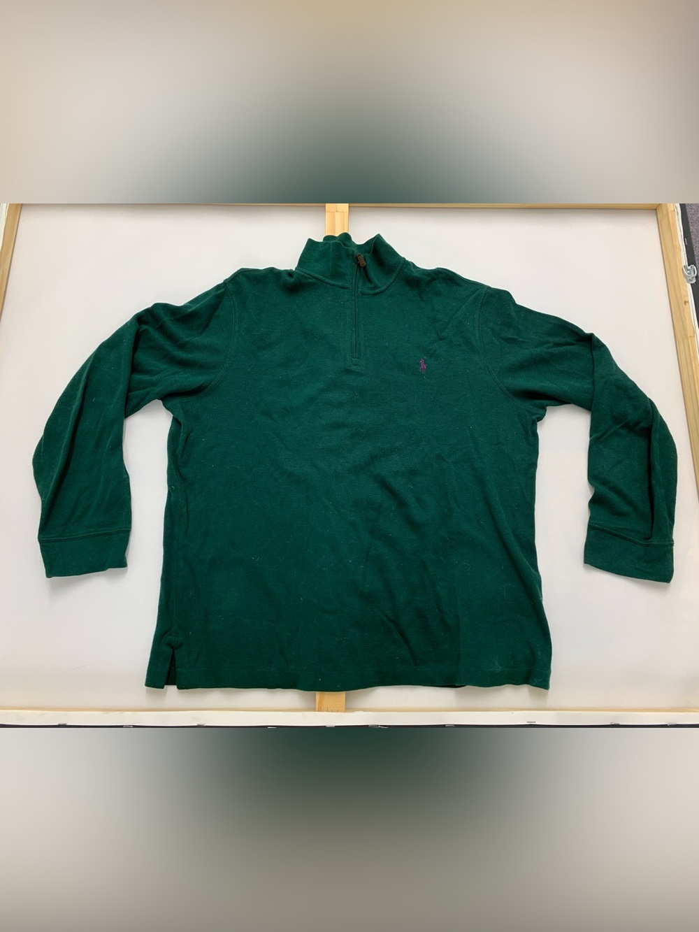 Ralph Lauren Green 1/4 Zipper Sweater